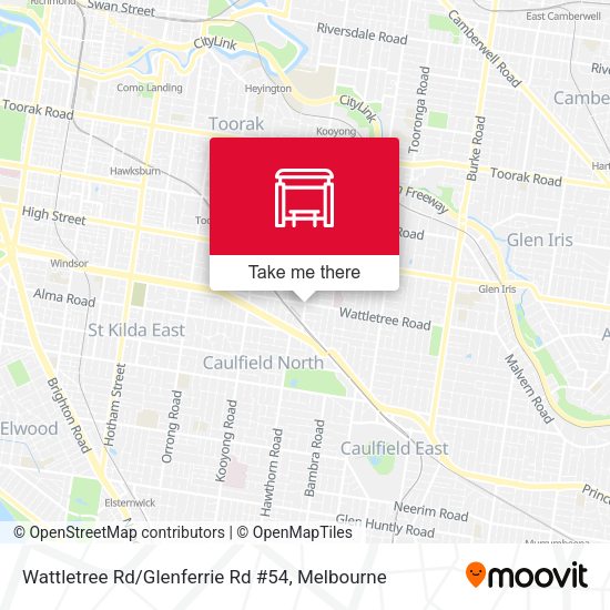 Wattletree Rd / Glenferrie Rd #54 map