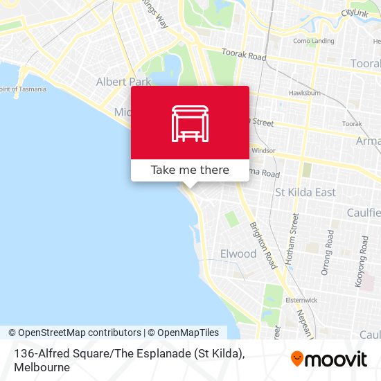 Mapa 136-Alfred Square / The Esplanade (St Kilda)