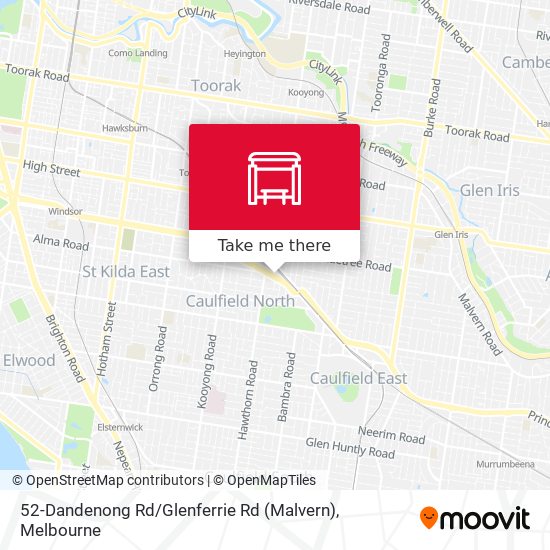 52-Dandenong Rd / Glenferrie Rd (Malvern) map