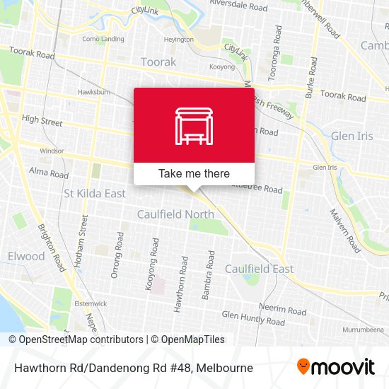Hawthorn Rd/Dandenong Rd #48 map