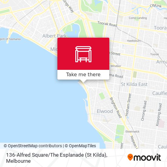 136-Alfred Square / The Esplanade (St Kilda) map