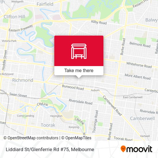 Liddiard St/Glenferrie Rd #75 map