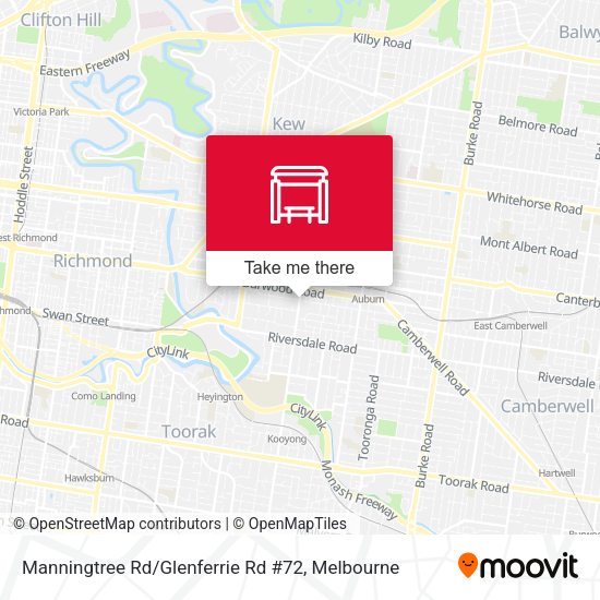 Manningtree Rd / Glenferrie Rd #72 map