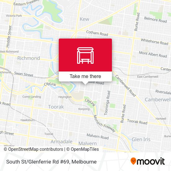 South St/Glenferrie Rd #69 map