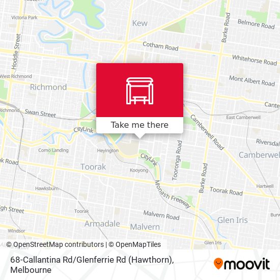 68-Callantina Rd / Glenferrie Rd (Hawthorn) map