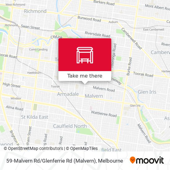 59-Malvern Rd / Glenferrie Rd map