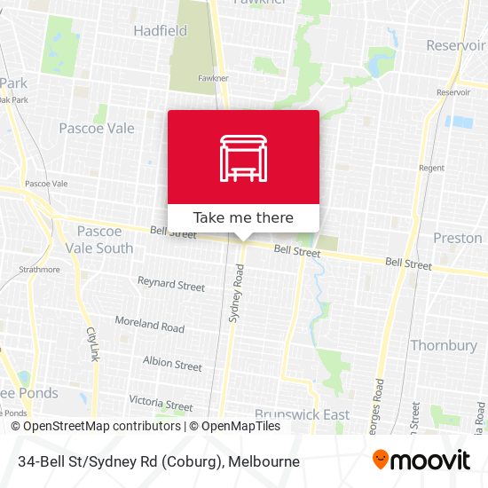 34-Bell St/Sydney Rd (Coburg) map