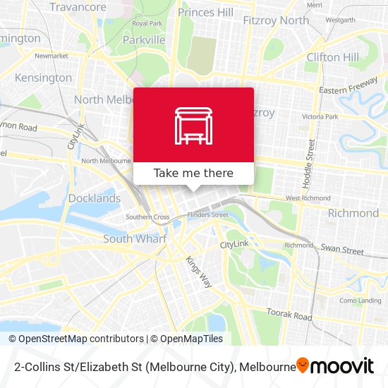 Mapa 2-Collins St / Elizabeth St (Melbourne City)