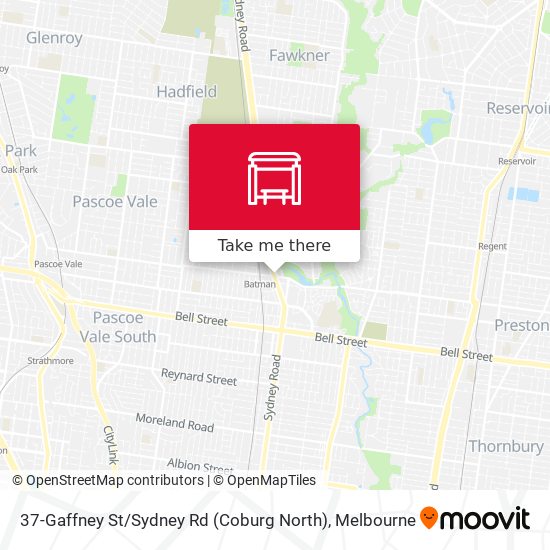 Mapa 37-Gaffney St / Sydney Rd (Coburg North)