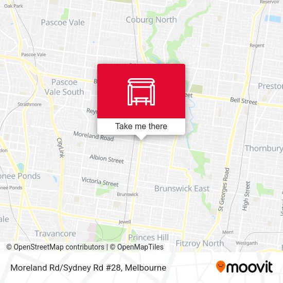 Moreland Rd/Sydney Rd #28 map