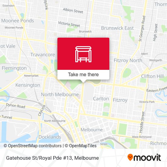 Gatehouse St/Royal Pde #13 map