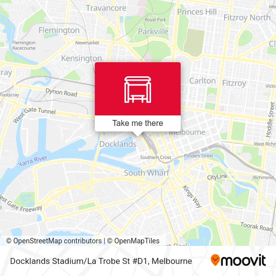 Docklands Stadium / La Trobe St  #D1 map