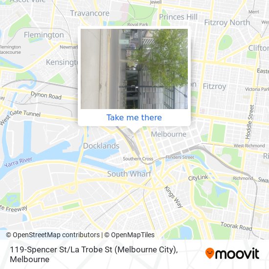 Mapa 119-Spencer St / La Trobe St (Melbourne City)