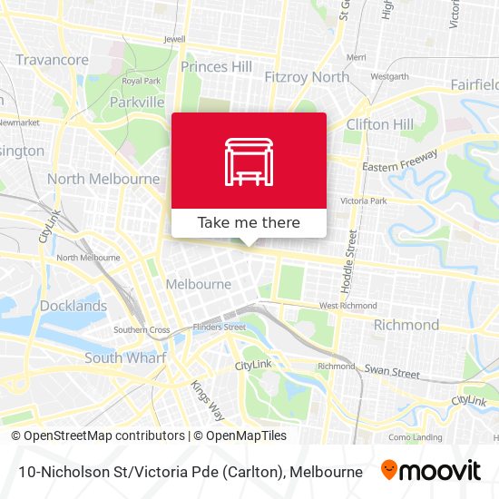 10-Nicholson St / Victoria Pde (Carlton) map