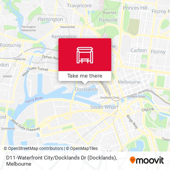 D11-Waterfront City / Docklands Dr map