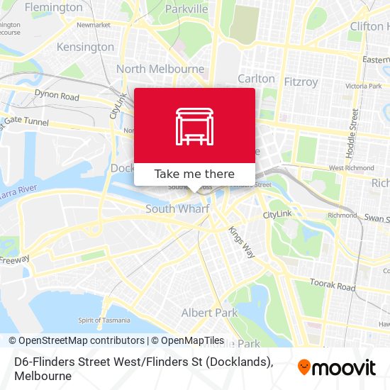 Mapa D6-Flinders Street West / Flinders St (Docklands)