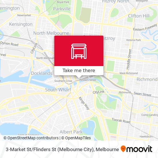 3-Market St / Flinders St (Melbourne City) map