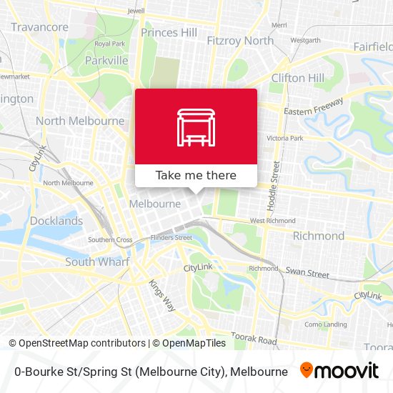 Mapa 0-Bourke St / Spring St (Melbourne City)