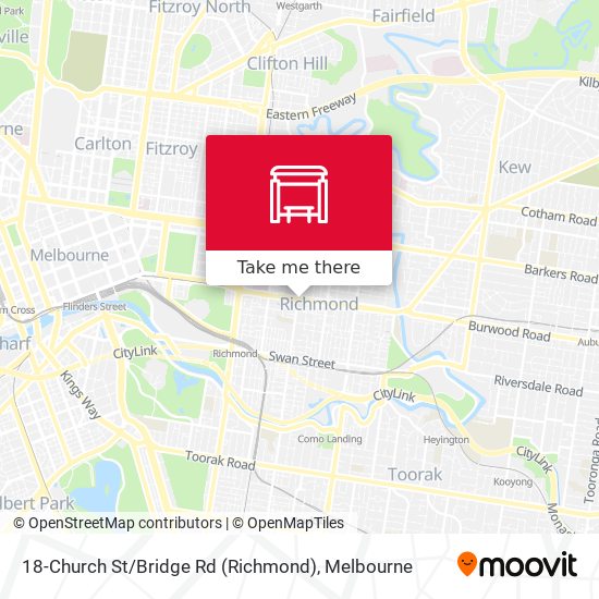 Mapa 18-Church St / Bridge Rd (Richmond)