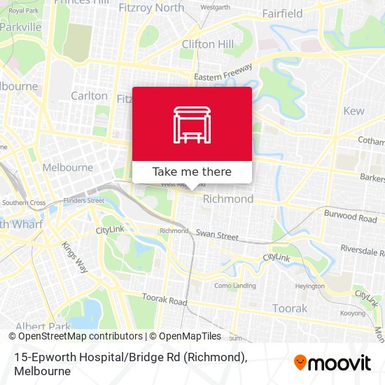 15-Epworth Hospital / Bridge Rd (Richmond) map