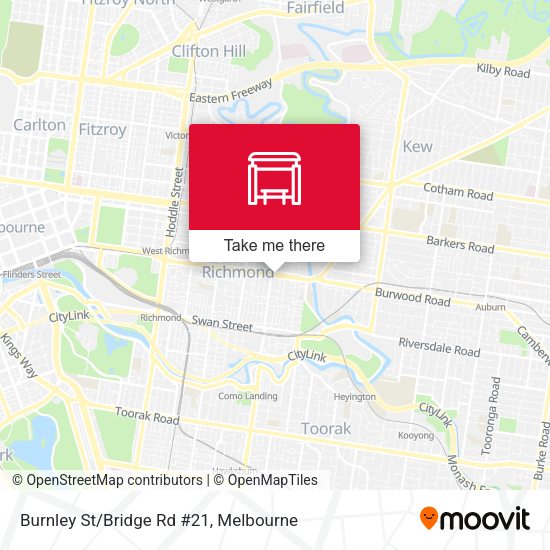 Burnley St/Bridge Rd #21 map