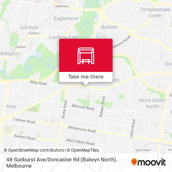 Mapa 48-Sunburst Ave / Doncaster Rd (Balwyn North)