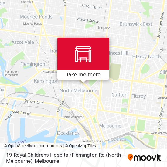 19-Royal Childrens Hospital / Flemington Rd (North Melbourne) map