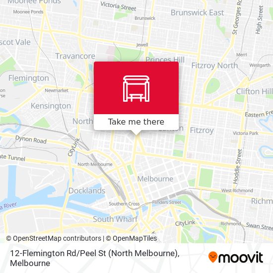 12-Flemington Rd / Peel St (North Melbourne) map