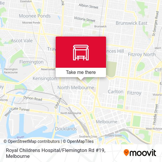 Royal Childrens Hospital / Flemington Rd #19 map