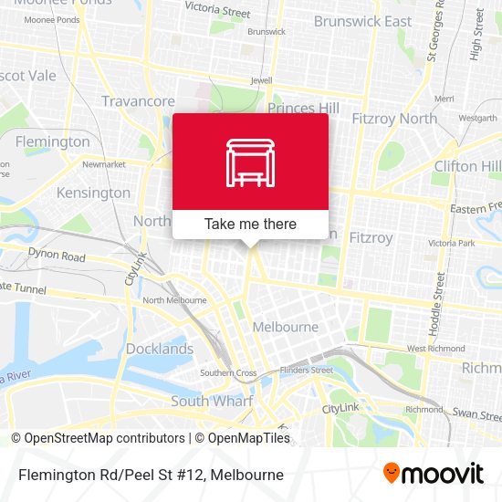 Flemington Rd/Peel St #12 map