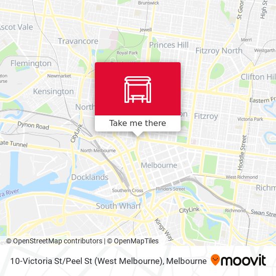 Mapa 10-Victoria St / Peel St (West Melbourne)