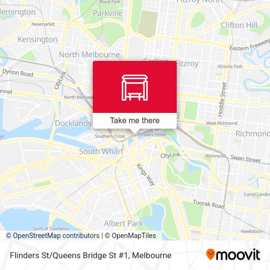Flinders St / Queens Bridge St #1 map