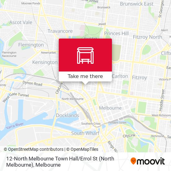 12-North Melbourne Town Hall / Errol St map