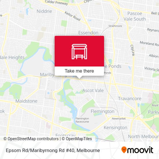 Epsom Rd/Maribyrnong Rd #40 map