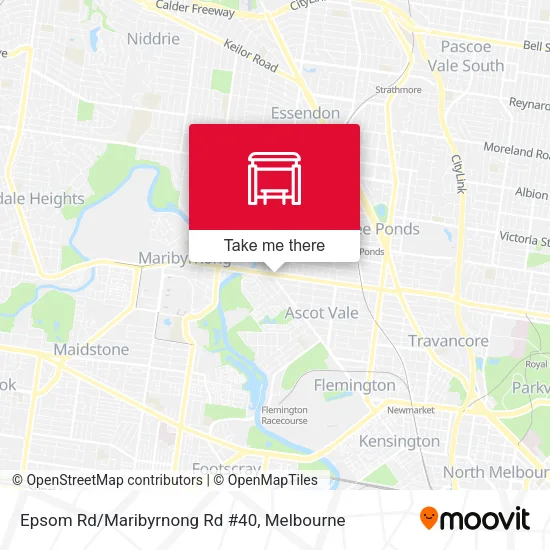 Epsom Rd/Maribyrnong Rd #40 map