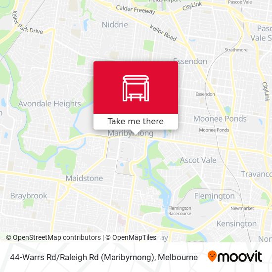 44-Warrs Rd / Raleigh Rd (Maribyrnong) map