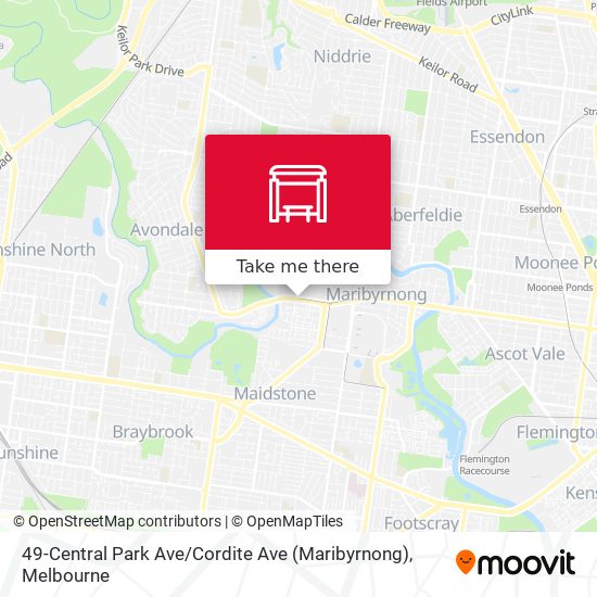 Mapa 49-Central Park Ave / Cordite Ave (Maribyrnong)