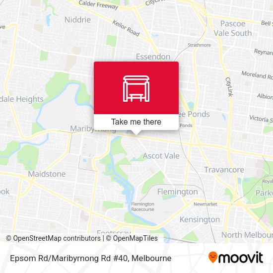 Epsom Rd/Maribyrnong Rd #40 map