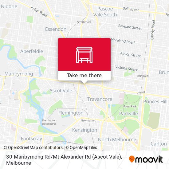 30-Maribyrnong Rd / Mt Alexander Rd (Ascot Vale) map