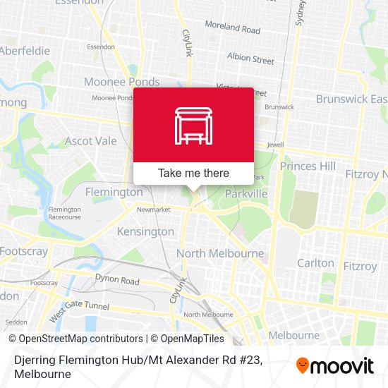Djerring Flemington Hub / Mt Alexander Rd  #23 map