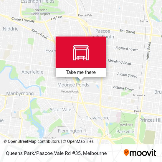 Queens Park/Pascoe Vale Rd #35 map