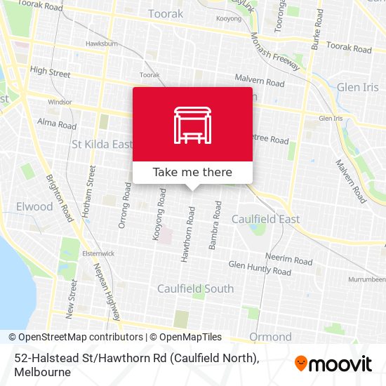 52-Halstead St / Hawthorn Rd (Caulfield North) map