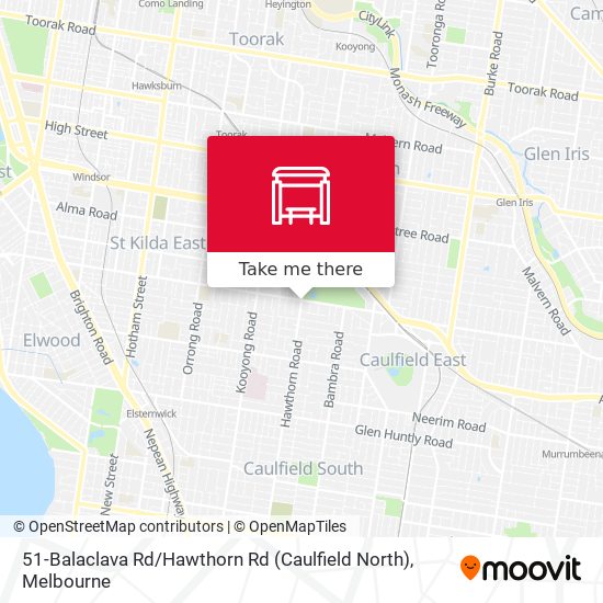 51-Balaclava Rd / Hawthorn Rd (Caulfield North) map