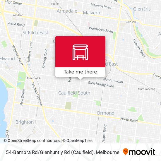 54-Bambra Rd / Glenhuntly Rd (Caulfield) map