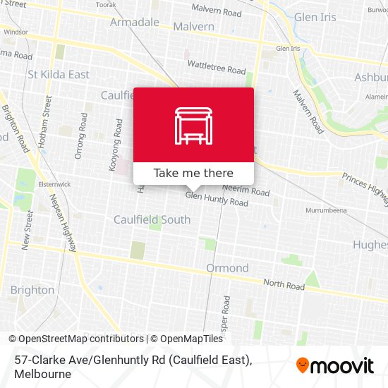 57-Clarke Ave / Glenhuntly Rd (Caulfield East) map