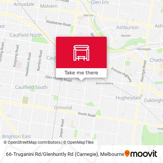 Mapa 66-Truganini Rd / Glenhuntly Rd (Carnegie)