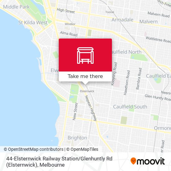 Mapa 44-Elsternwick Railway Station / Glenhuntly Rd