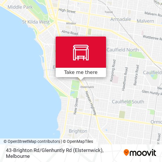 Mapa 43-Brighton Rd / Glenhuntly Rd (Elsternwick)