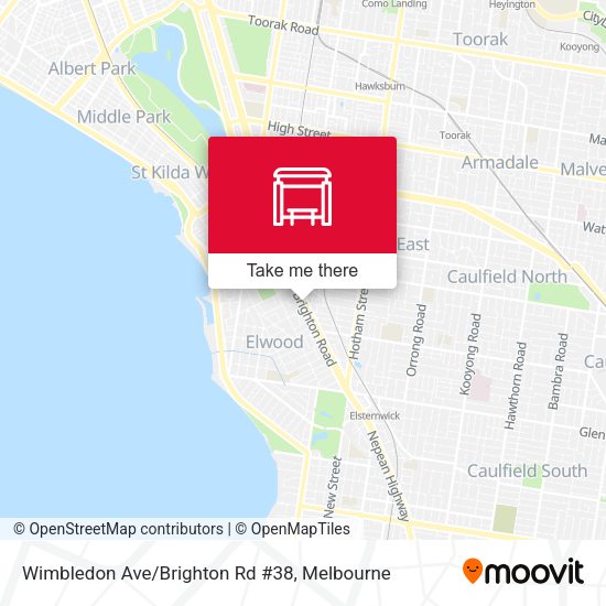 Wimbledon Ave/Brighton Rd #38 map
