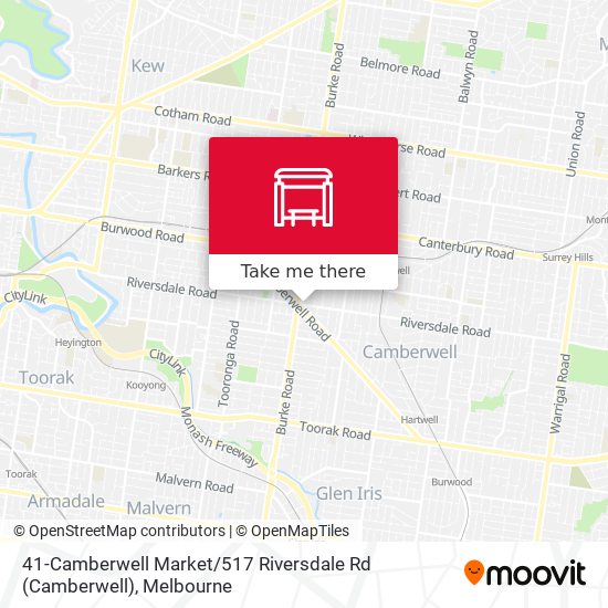 41-Camberwell Market / 517 Riversdale Rd map